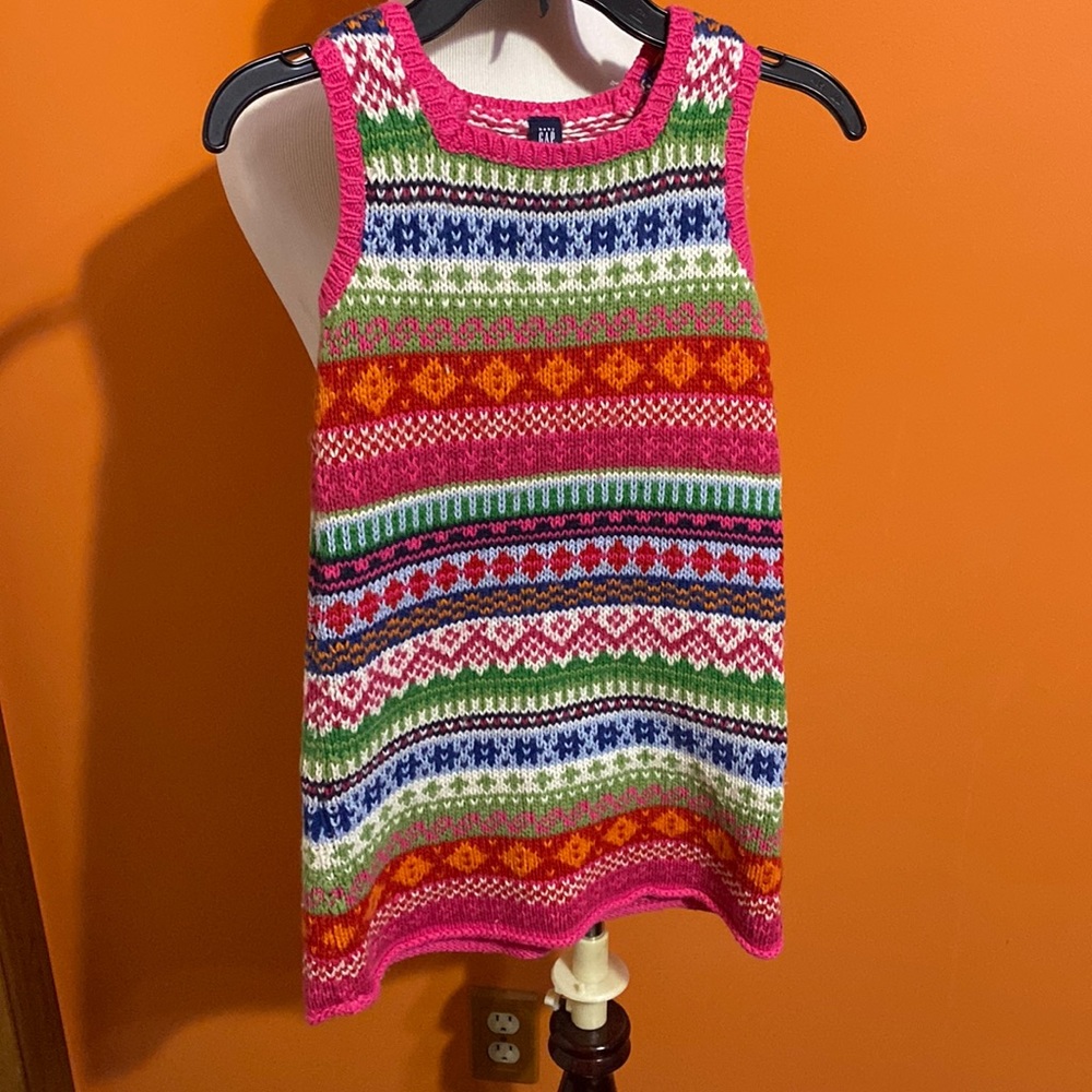 BABY GAP Girls Dress ~ Super Cute Knitted Sweater Dress! Size 4T ~ Excellent!